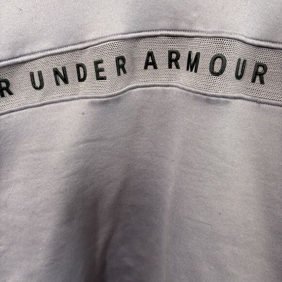 Under Armour Hoodie Womens L Purple Tech Terry Logo Athleisure Pullover Gym - Picture 2 of 11